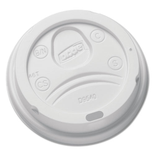 Sip-through Dome Hot Drink Lids For 10 Oz Cups, White, 100-pack