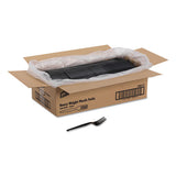 Plastic Cutlery, Heavyweight Forks, Black, 1,000-carton