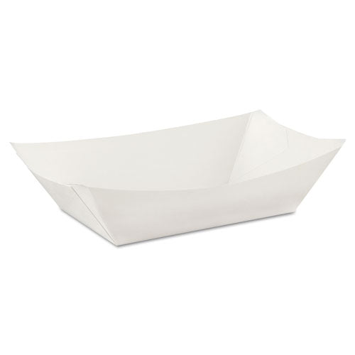 Kant Leek Polycoated Paper Food Tray, 3 Lb Capacity, 5.88 X 8.4 X 2, White, 250-pack, 2-pack-carton