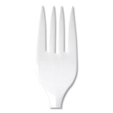 Mediumweight Polypropylene Cutlery, Fork, White, 1,000-carton