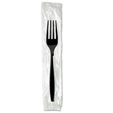 Individually Wrapped Spoons, Plastic, Black, 1,000-carton