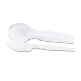 Plastic Cutlery, Heavy Mediumweight Teaspoons, White, 100-box