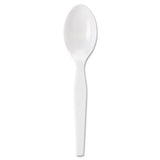 Individually Wrapped Polystyrene Cutlery, Teaspoons, White, 1,000-carton