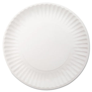 White Paper Plates, 9" Dia, 250-pack, 4 Packs-carton