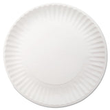 White Paper Plates, 9" Dia, 250-pack, 4 Packs-carton