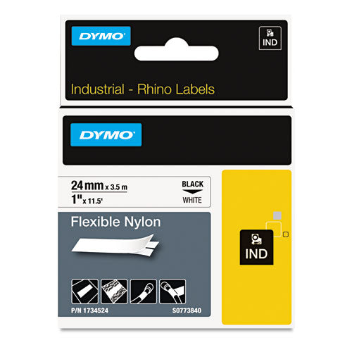 Rhino Flexible Nylon Industrial Label Tape, 1