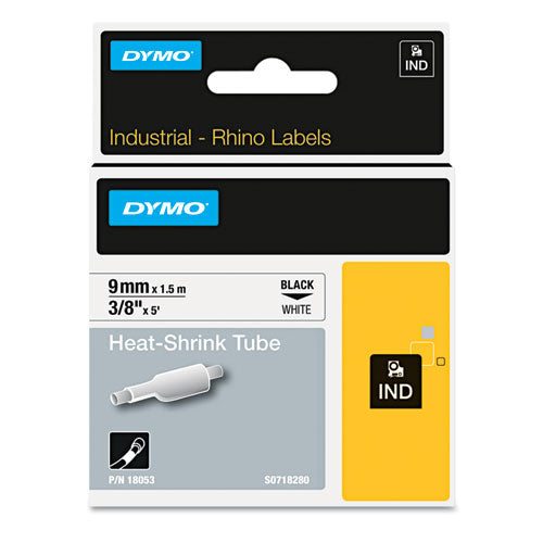 Rhino Heat Shrink Tubes Industrial Label Tape, 0.37