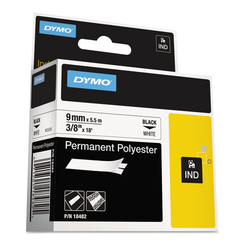 Rhino Permanent Poly Industrial Label Tape, 0.37
