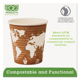 World Art Renewable Compostable Hot Cups, 10 Oz., 50-pk, 20 Pk-ct
