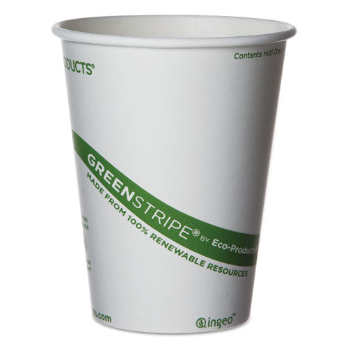 Greenstripe Renewable And Compostable Hot Cups - 12 Oz,  50-pack, 20 Packs-carton