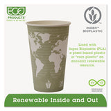 World Art Renewable Compostable Hot Cups, 16 Oz., 50-pk, 20 Pk-ct