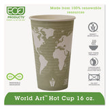 World Art Renewable Compostable Hot Cups, 16 Oz., 50-pk, 20 Pk-ct