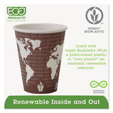 World Art Renewable And Compostable Insulated Hot Cups, Pla, 8 Oz, 40-pack, 20 Packs-carton