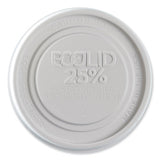 Evolution World Ecolid 25% Recycled Food Container Lid, Fits 12 To 32 Oz Containers, White, Plastic, 500/carton