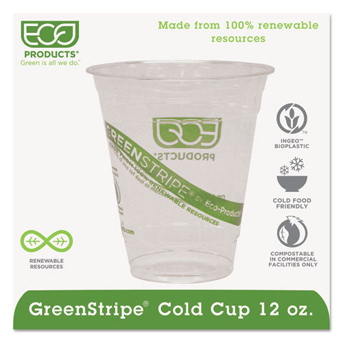 Greenstripe Renewable And Compostable Cold Cups - 12 Oz, 50-pack, 20 Packs-carton