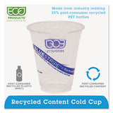 Bluestripe 25% Recycled Content Cold Cups, 12 Oz, Clear-blue, 50-pk, 20 Pk-ct