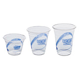Bluestripe 25% Recycled Content Cold Cups, 16 Oz, Clear-blue, 50-pk, 20 Pk-ct