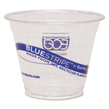 Bluestripe 25% Recycled Content Cold Cups, 9 Oz., Clear-blue, 50-pk, 20 Pk-ct