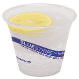 Bluestripe 25% Recycled Content Cold Cups, 9 Oz., Clear-blue, 50-pk, 20 Pk-ct
