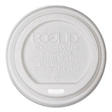 Ecolid Renewable-compostable Hot Cup Lid, Pla, Fits 10-20 Oz Hot Cups, 50-pack, 16 Packs-carton