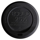 Ecolid 25% Recy Content Hot Cup Lid, Black, F-10-20oz, 100-pk, 10 Pk-ct