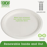 Renewable And Compostable Sugarcane Plates - 10", 500-carton
