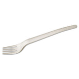 Plantware Compostable Cutlery, Fork, 6", Pearl White, 50-pack, 20 Pack-carton
