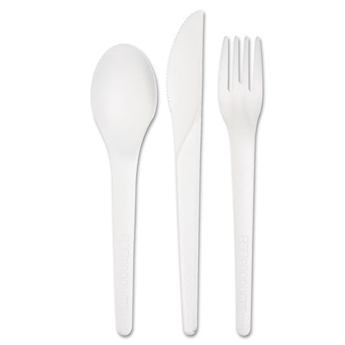 Plantware Compostable Cutlery Kit, Knife-fork-spoon-napkin, 6