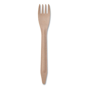 Wood Cutlery, Fork, Natural, 500/carton