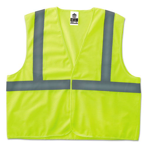 Glowear 8205hl Type R Class 2 Super Econo Mesh Safety Vest, Lime, Small-medium