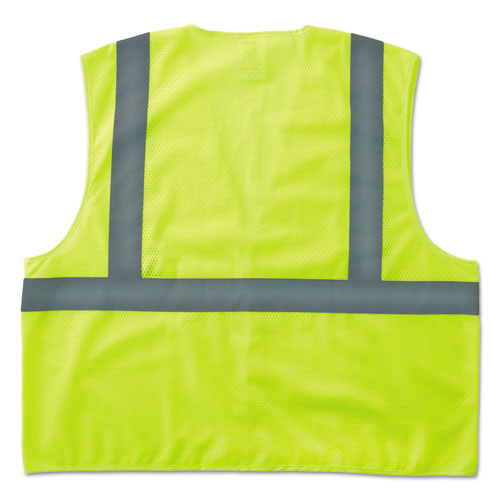 Glowear 8205hl Type R Class 2 Super Econo Mesh Safety Vest, Lime, Large-x-large