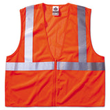 Glowear 8210z Class 2 Economy Vest, Polyester Mesh, Zipper Closure, Lime, 2l-3xl