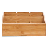 Square 9 Compartment Condiment Organizer, 12 X 12 X 5.5, Bamboo