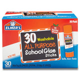 Washable School Glue Sticks, 0.24 Oz, Applies And Dries Clear, 60-box