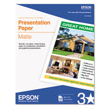 Matte Presentation Paper, 4.9 Mil, 8.5 X 11, Matte Bright White, 100-pack