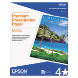 Premium Matte Presentation Paper, 9 Mil, 8.5 X 11, Matte Bright White, 50-pack