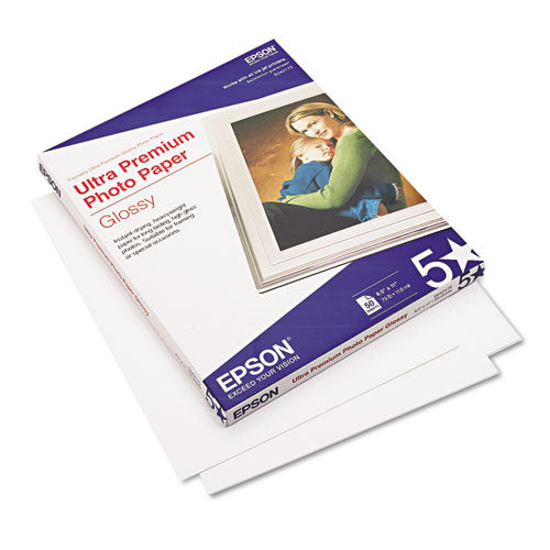 Ultra Premium Gloss Photo Paper, 11.8 Mil, 8.5 X 11, Bright White, 50-pack
