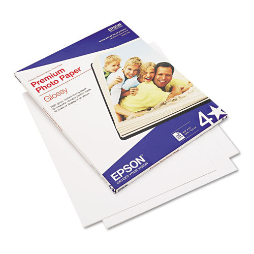 Premium Photo Paper, 10.4 Mil, 8.5 X 11, High-gloss Bright White, 25-pack