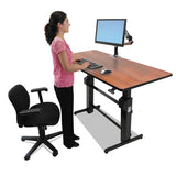 Workfit-b Sit-stand Workstation Base, Heavy-duty, 88 Lbs Max Weight Cap, 42w X 26d X 51.5h, Black