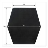Game Zone Chair Mat, For Hard Floor-medium Pile Carpet, 42 X 46, Black