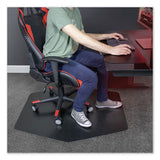 Game Zone Chair Mat, For Hard Floor-medium Pile Carpet, 42 X 46, Black