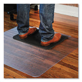 Sit Or Stand Mat For Carpet Or Hard Floors, 36 X 53 With Lip, Clear-black