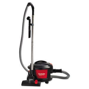 Extend Top-hat Canister Vacuum, 9 Amp, 11" Cleaning Path, Red-black