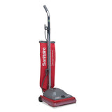 Tradition Upright Bagged Vacuum, 5 Amp, 19.8 Lb, Red-gray