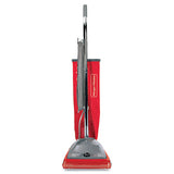 Tradition Upright Bagged Vacuum, 5 Amp, 19.8 Lb, Red-gray