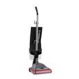 Tradition Upright Vacuum With Dust Cup, 5 Amp, 14 Lb, Gray-red