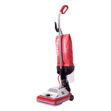 Tradition Upright Vacuum With Dust Cup, 7 Amp, 12" Path, Red-steel