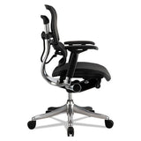 Ergohuman Elite Mid-back Mesh Chair, Supports Up To 250 Lbs., Black Seat-black Back, Black Base