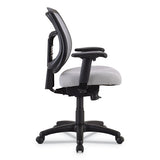 Apollo Mid-back Mesh Chair, Silver Seat-silver Back, Black Base