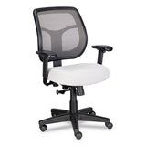 Apollo Mid-back Mesh Chair, Silver Seat-silver Back, Black Base